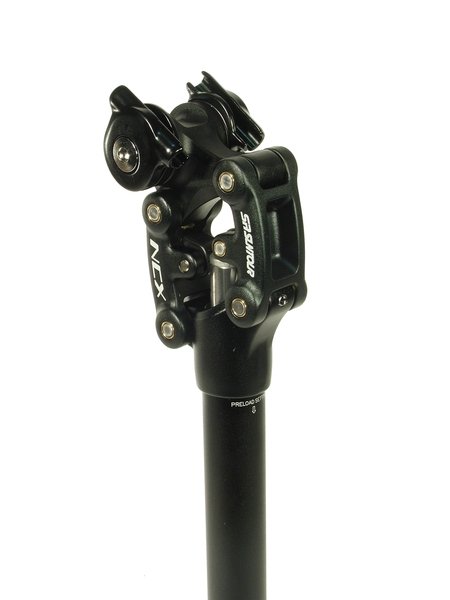 TEAVA SA - SR SUNTOUR - NCX, 27.2x350, cu amortizor, arc soft, sistem paralelogram, negru 