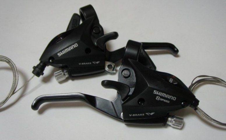 MANETA SCHIMBATOR/FRANA - SHIMANO - ST-EF50, ACERA, 8/3 viteze