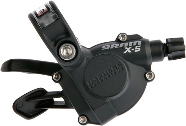MANETA SCHIMBATOR - SRAM - X.5, trigger, 9/3 viteze, 1:1, negru 