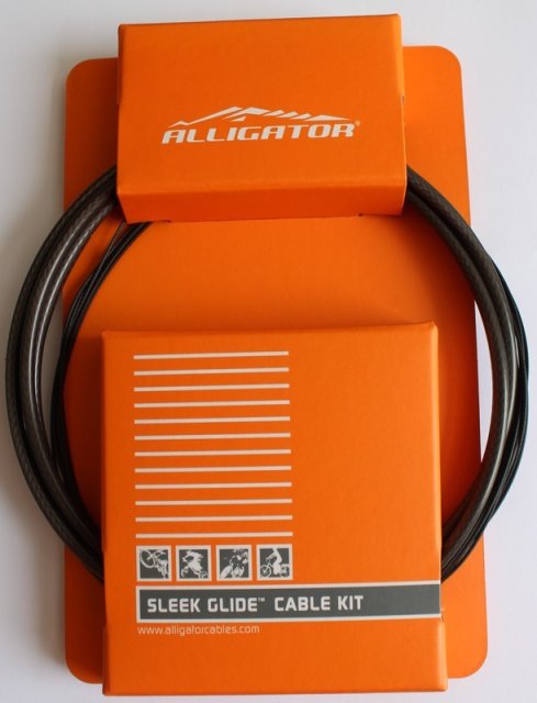 SET CABLU SCHIMBATOR - ALLIGATOR - SPTSB SLEEK GLIDE, MTB, fumuriu, cabluri PTFE +invelis SP multistrat+accesorii 