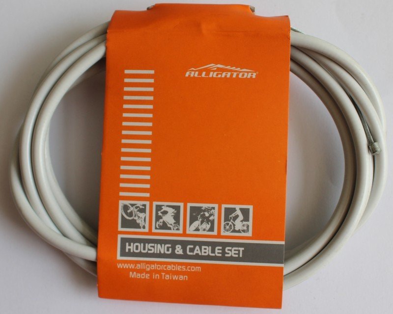 SET CABLU SCHIMBATOR SPATE - ALLIGATOR - 220UD02, 2P, alb, cablu spate universal+invelis
