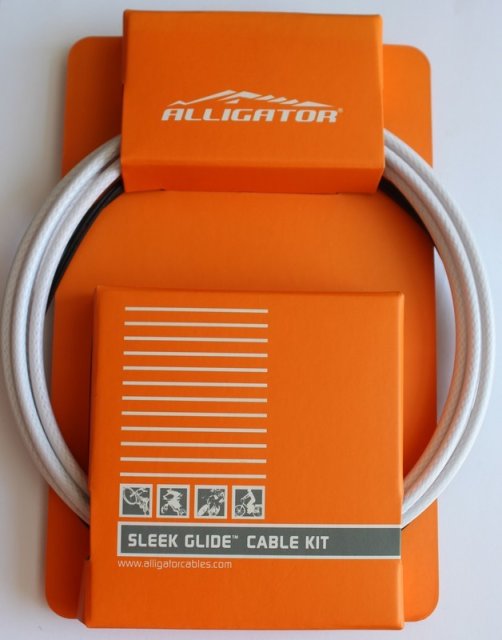 SET CABLU FRANA - ALLIGATOR - BPTWH SLEEK GLIDE, universal, alb, cabluri PTFE+invelis SP multistrat+accesorii 