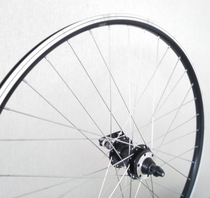 ROATA SPATE 26''(559), janta dubla Mach negru, butuc alu filet DISC QR