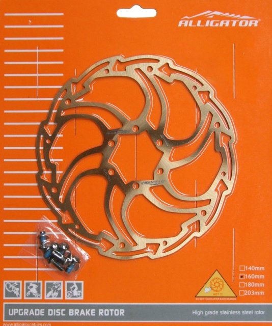 DISC - ALLIGATOR - MOTION, R24TI, 160, suprafata titan-nitrit