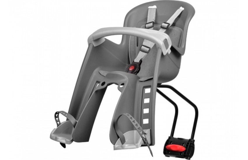 SCAUN COPII - POLISPORT - BILBY JUNIOR FF, fata, fixare spate cadru ( teava sa ), ECO QUICK, glisabil, gri inchis/argintiu