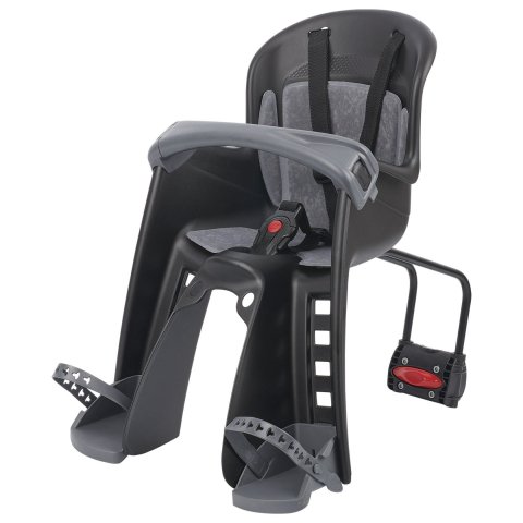 SCAUN COPII - POLISPORT - BILBY JUNIOR FF, fata, fixare spate cadru ( teava sa ), ECO QUICK, glisabil, negru/gri
