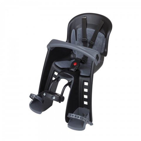 SCAUN COPII - POLISPORT - BILBY JUNIOR PLUS HT, fata, fixare  fata cadru ( teava frontala ), ECO QUICK, glisabil, negru/gri