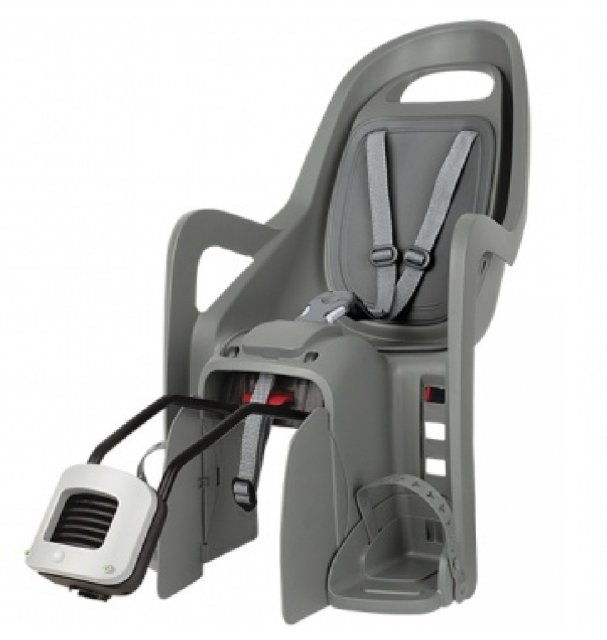 SCAUN COPII - POLISPORT - GROOVY RS PLUS, FFS, spate, fixare spate cadru ( teava sa ), ECO QUICK, inclinabil, glisabil, gri deschis/gri inchis