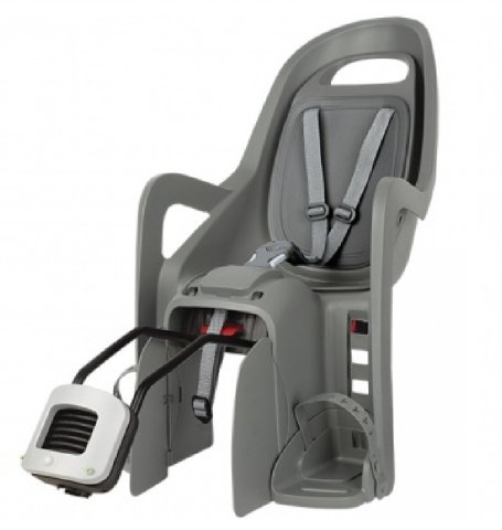 SCAUN COPII - POLISPORT - GROOVY RS PLUS, FFS, spate, fixare spate cadru ( teava sa ), ECO QUICK, inclinabil, glisabil, gri deschis/gri inchis