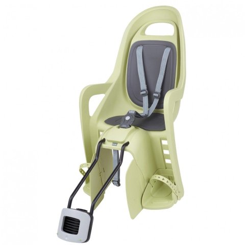 SCAUN COPII - POLISPORT - GROOVY 29, FFS spate, fixare spate cadru ( teava sa ), ECO QUICK, glisabil, recomandat ptr.cadre 29” si cadre mici: 26''/27.5'', verde lime/grii