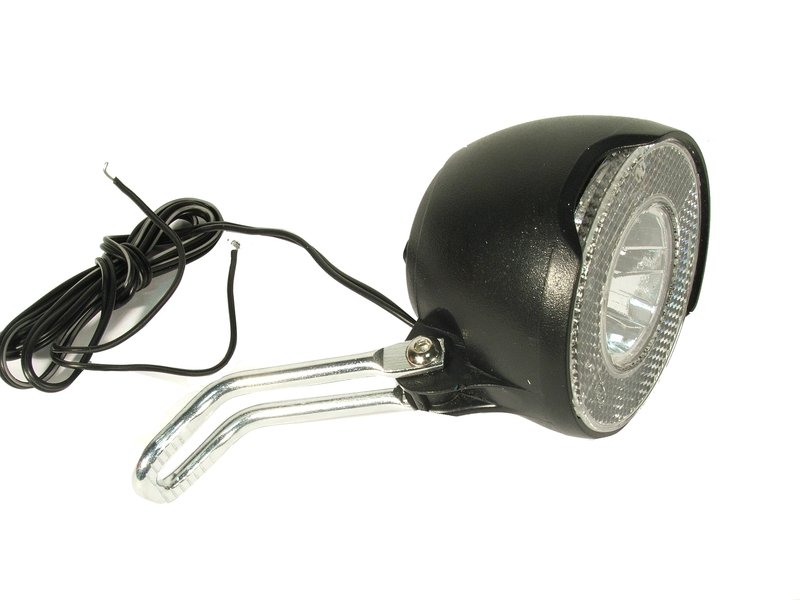 FAR FATA - dinam, cu suport, cu led:1W, reflectorizant