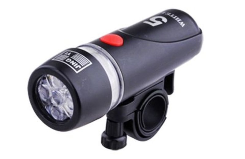 LANTERNA FATA - baterii, 5 led, 4 functii, negru