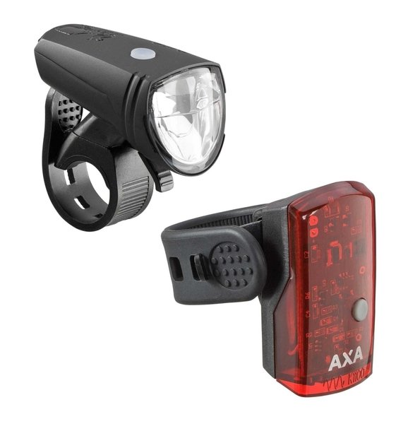 SET ILUMINAT - AXA - GREENLINE, 15lux, 1 led, 1W, reincarcabil USB, set fata+spate