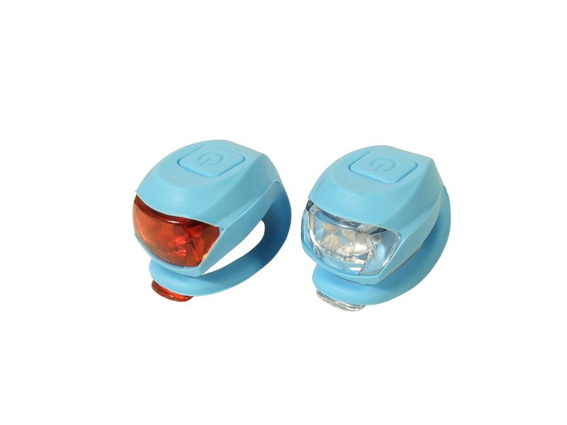 SET LAMPA MINI - fata+spate, 2 led, 2 functii, albastru