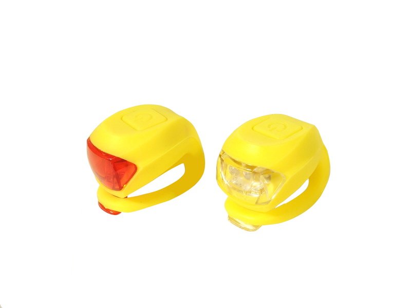 SET LAMPA MINI - fata+spate, 2 led, 2 functii, galben