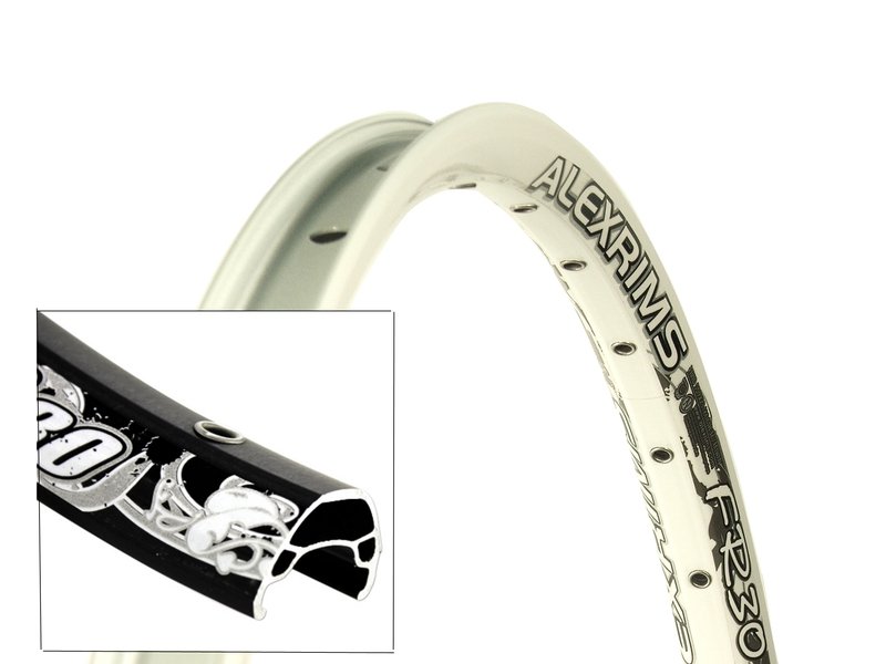 JANTA DUBLA - 26''/559x30/23x19, 32H - Pinned, alb, disc, ALEX FR30