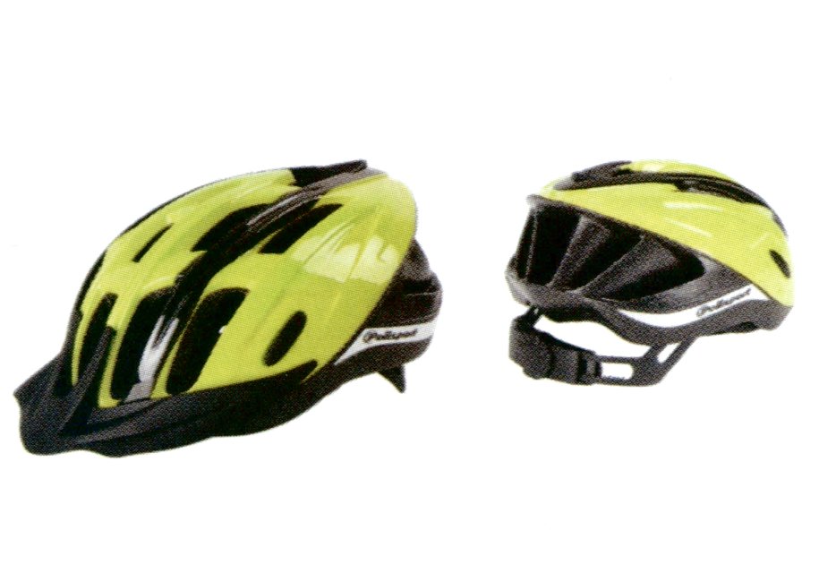 CASCA PROTECTIE - POLISPORT - RIDE IN - M(54-58), in mould, verde/negru