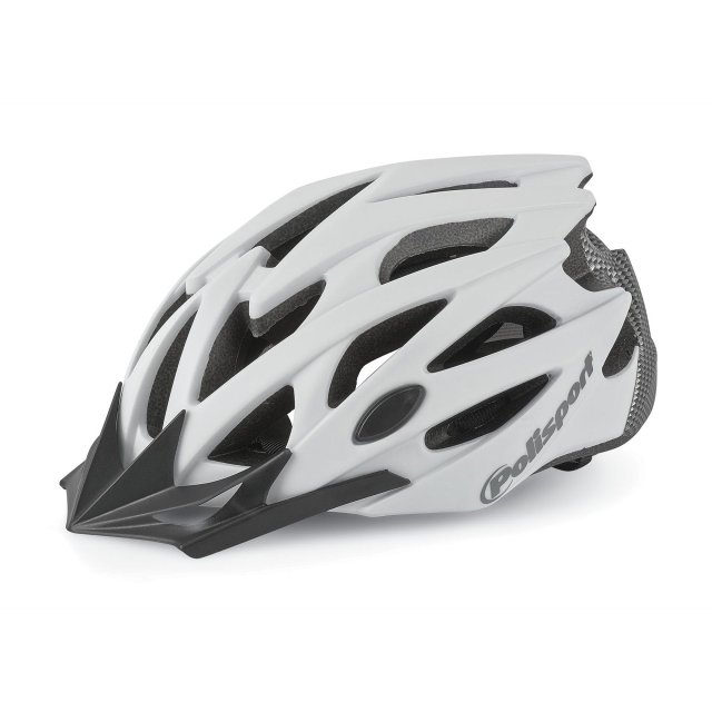 CASCA PROTECTIE - POLISPORT - TWIG - L(58-61), in mould, alb/carbon mat