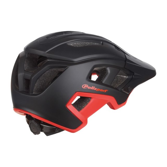 CASCA PROTECTIE - POLISPORT - MOUNTAIN PRO - L(58-61), negru/rosu