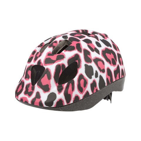 CASCA PROTECTIE COPII - POLISPORT - Pinky Cheetah, uni size XS: 46-53, pink/alb-negru