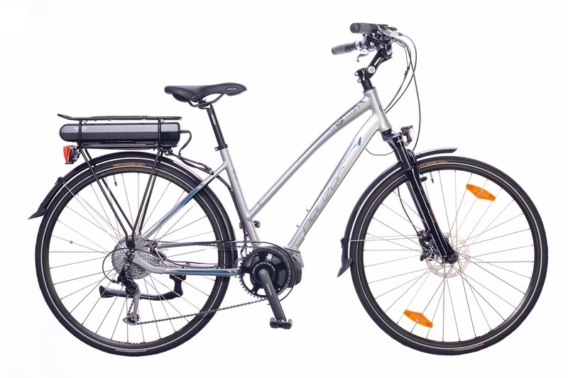 BICICLETA ELECTRICA NEUZER E-MENTON DAMA - 28” Gri/Alb-Albastru