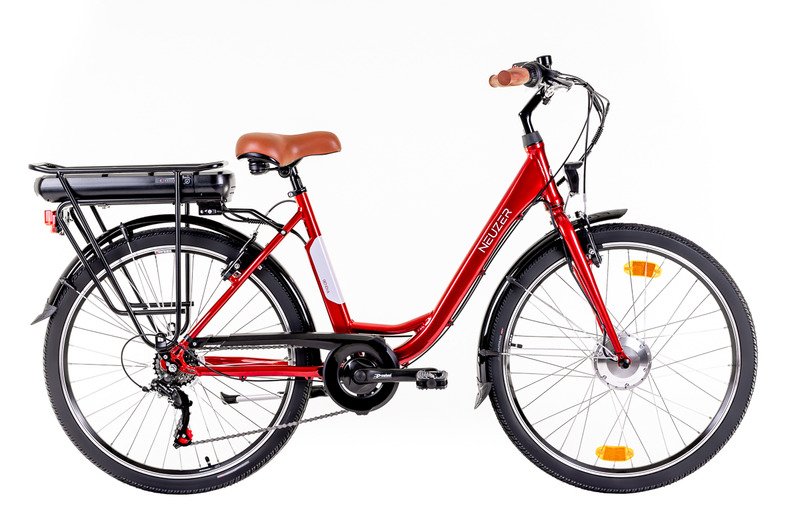 BICICLETA ELECTRICA NEUZER E-CITY GENOVA DAMA - 26” Rosu/Alb