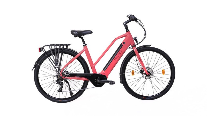 BICICLETA ELECTRICA NEUZER MANTOVA E-TREKKING DAMA - 28” Coral/Negru