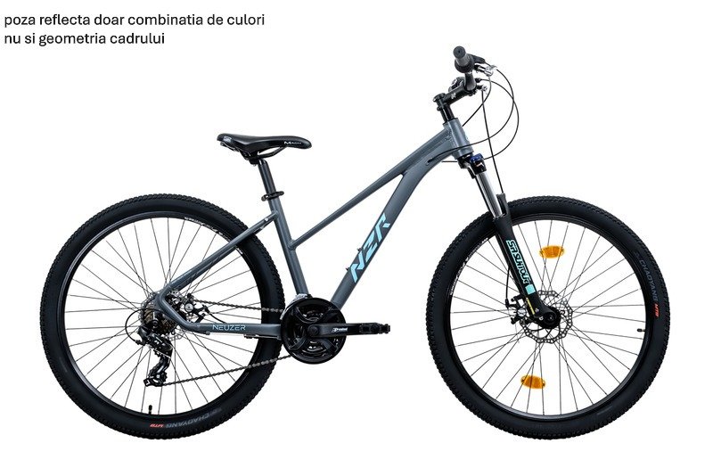 BICICLETA NEUZER JUMBO SPORT HD - 29'' - 2x9, gri Granit mat/turcoaz