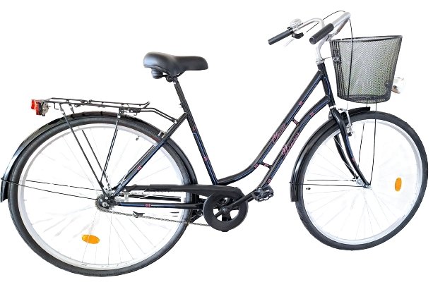 BICICLETA DAMA CLASSIC JD 1SP - 26'' Negru/Pink-Albastru