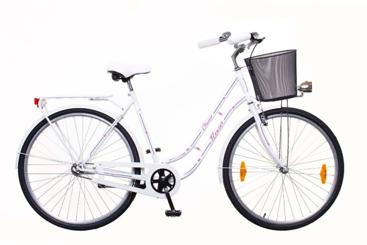 BICICLETA DAMA CLASSIC 1SP - 28'' Alb/Pink-Albastru