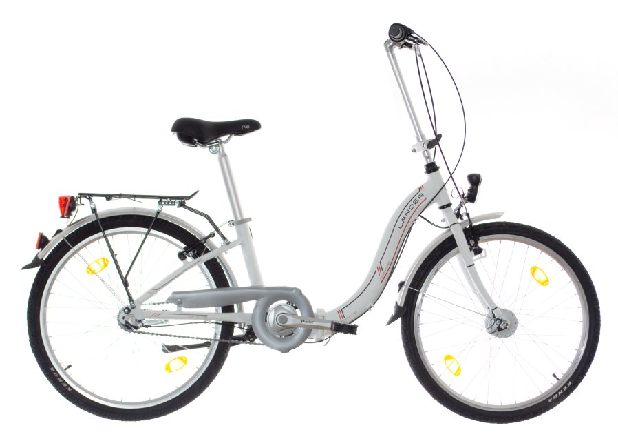 BICICLETA NEUZER FOLDING NEXUS 3 - 24'' - Alb/Negru-Rosu 