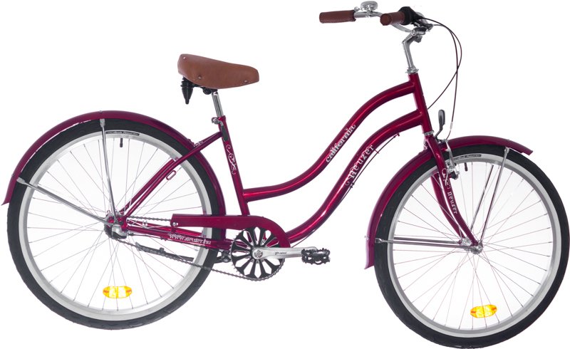 BICICLETA NEUZER DAMA CRUISER CALIFORNIA N3 - 26'' Rosu Rubin/Alb