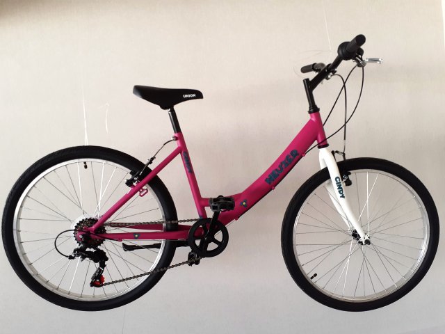 BICICLETA COPII NEUZER CINDY REVO - 24'' - 6s.- Mov mat-Alb tip lat