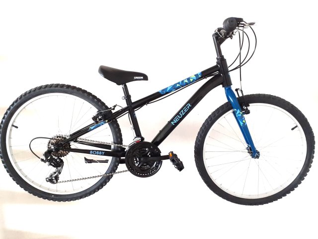 BICICLETA COPII NEUZER BOBBY REVO - 24'' - 18s.- Negru/AlbastruVerzui 24