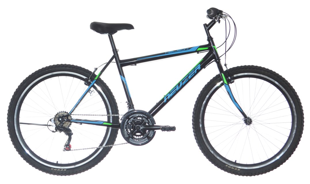 BICICLETA NEUZER NELSON REVO - JD. - Monobloc - 26'' Negru/Albastru-Verde