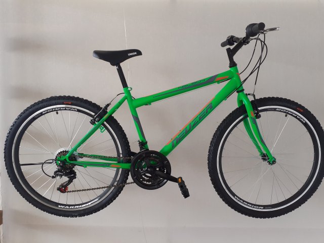BICICLETA NEUZER NELSON REVO - JD. - Monobloc - 26'' Verde/Gri-Magenta