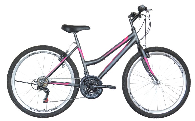 BICICLETA DE DAMA NEUZER NELSON TY37 - JD. - Monobloc - 21s. - 26'' Antrachit/Gri-Magenta