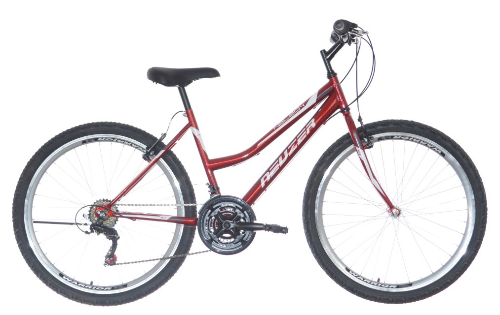 BICICLETA DE DAMA NEUZER NELSON TY37 - JD. - Monobloc - 21s - 26'' Rosu Rubin/Alb-Gri