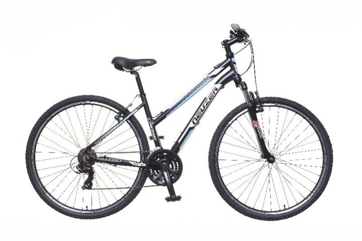 BICICLETA DAMA NEUZER X100 - 28” Negru/Alb-Albastru
