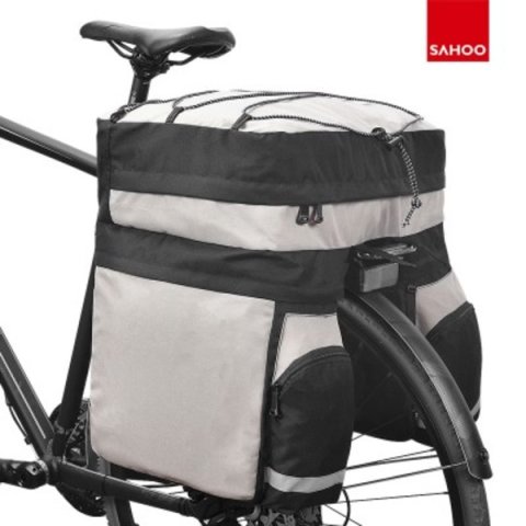 GEANTA - pe portbagaj spate, 3 compartimente, 60l, gri/negru