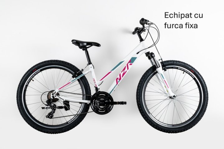 BICICLETA DE DAMA NEUZER NELSON REVO - JD. - Monobloc - 26'' Alb/RozMaro 25